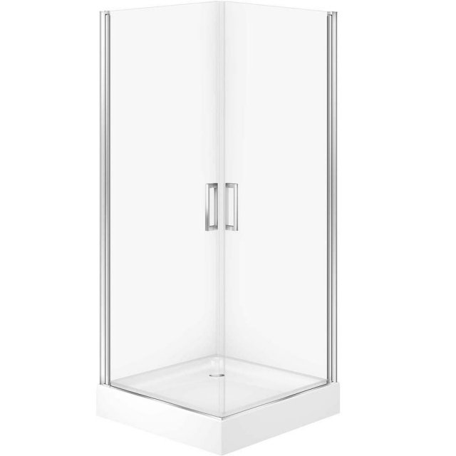 CERSANIT Kabina prysznicowa MODUO 90x90 chrom, szkło transparentne, b