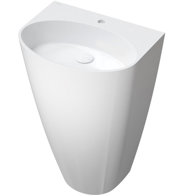 OMNIRES Umywalka wolnostojąca SIENA M+ z otworem na baterię biały poł