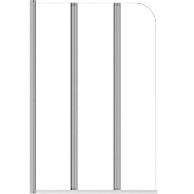 BESCO Parawan nawannowy PRIME 120x140 trzyskrzydłowy chrom PNP-3S