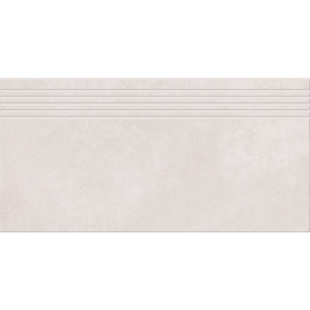 Gres szkliwiony stopnica ARES white mat 29,8x59,8 gat. I