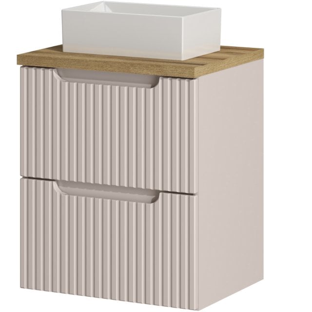 COMAD Zestaw mebli NOVA CASHMERE szafka z blatem OAK 50 cm, umywalka