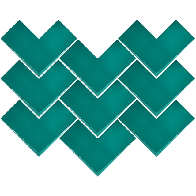 Płytka ścienna hiszpańska Wow Design BOHO/ELLE emerald glossy 20x20 g