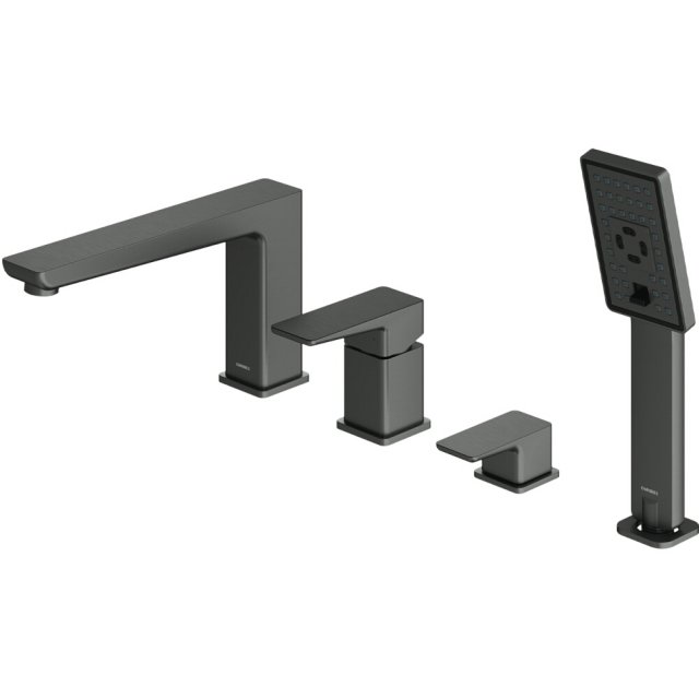 OMNIRES Bateria nawannowa PARMA 4-otworowa grafit szczotkowany PM7432