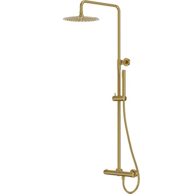 LAVITA Zestaw prysznicowy ORION termostatyczny z deszczownicą złoto s