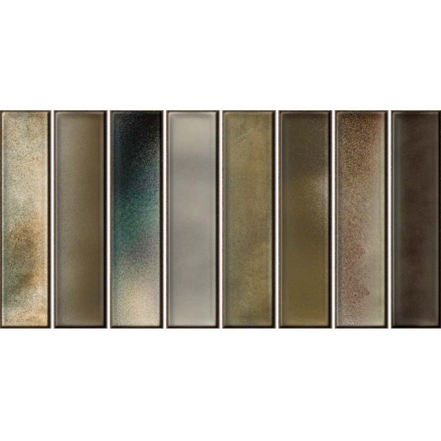 Płytka ścienna hiszpańska El Barco BOREALIS GREEN błyszcząca do fugow