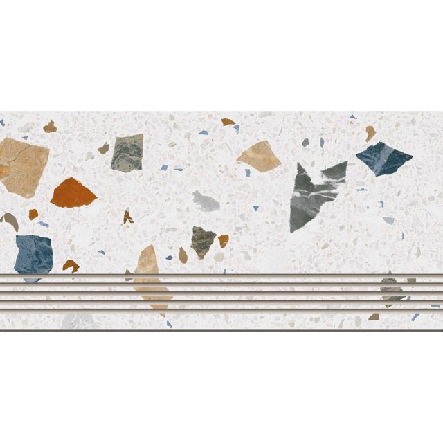 Gres szkliwiony stopnica hiszpański STRACCIATELLA NACAR mat 30x60 gat