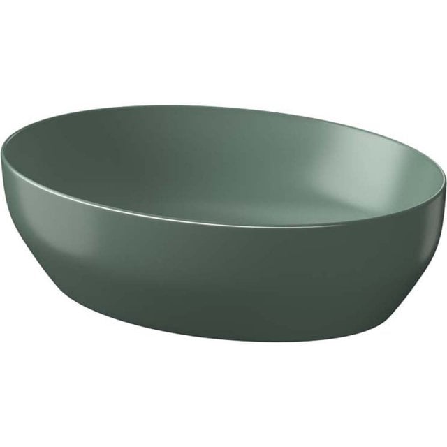 CERSANIT Umywalka nablatowa LARGA elipsa 50X38 zielona K677-054