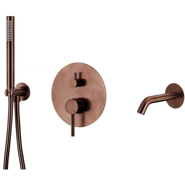 KFA Zestaw prysznicowy MOZA podtynkowy z baterią 3-funkcyjną różowy z