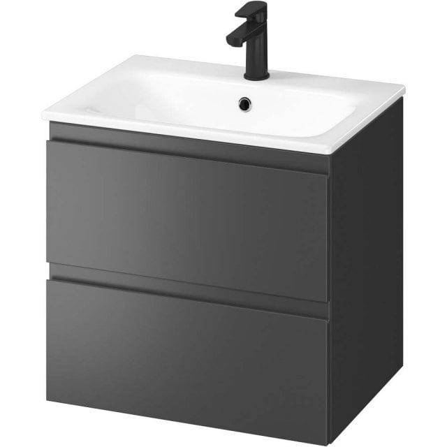CERSANIT Zestaw: Szafka z umywalką MODUO 60 antracytowa DSM S801-472-