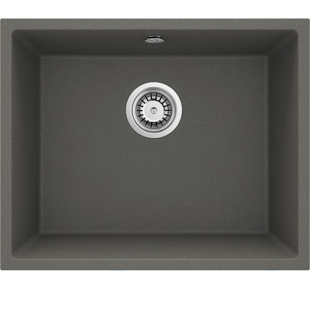 DEANTE Zlewozmywak granitowy CORDA antracyt metalik 1-komorowy podwie
