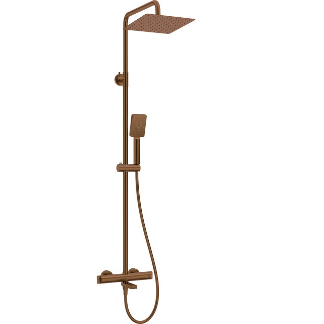 DEANTE Zestaw prysznicowy THERM brąz szczotkowany z baterią prysznico