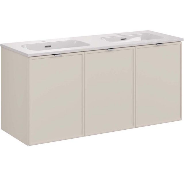 COMAD Szafka BELLA CASHMERE z umywalką meblową podwójną FLY 120 cm