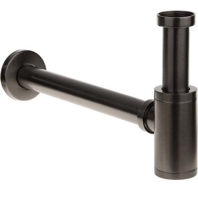 LAVEO Syfon umywalkowy okrągły grafitowy CKS_961D