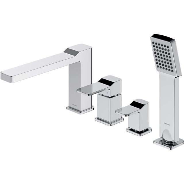 OMNIRES Bateria nawannowa SLIDE 4-otworowa chrom połyk SL7732CR