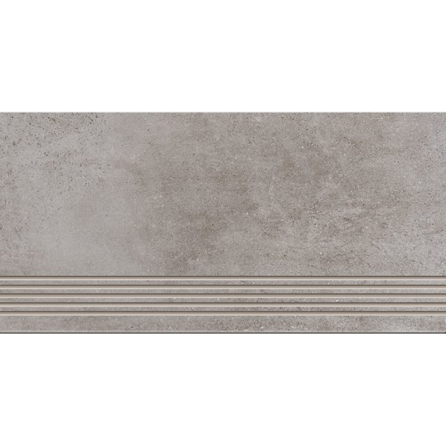 Gres szkliwiony stopnica ROAD LINE grey mat 29,8x59,8 gat. I