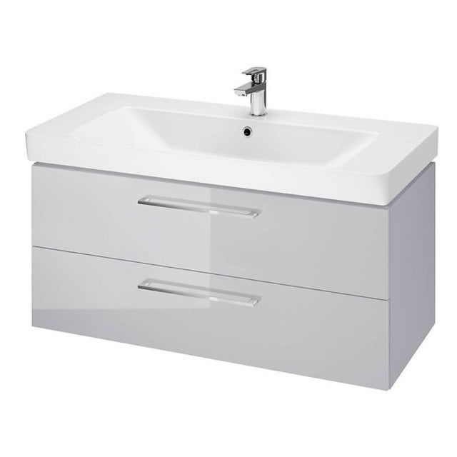 Szafka z umywalką w zestawie SET b307 LARA MILLE 100 szara dsm