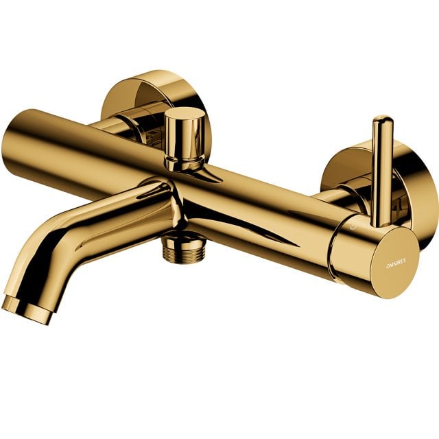 OMNIRES Bateria wannowa Y ścienna złota połysk Y1230GL