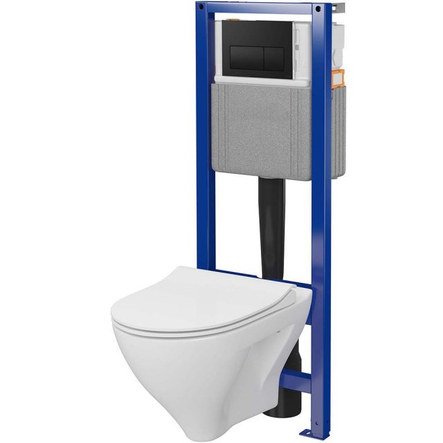 CERSANIT Zestaw podtynkowy SYSTEM 40 mech, miska MILLE z deską, przyc