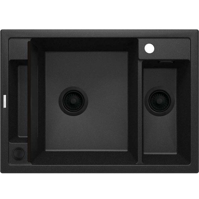 DEANTE Zlewozmywak granitowy MAGNETIC magnetyczny 1,5-komorowy grafit