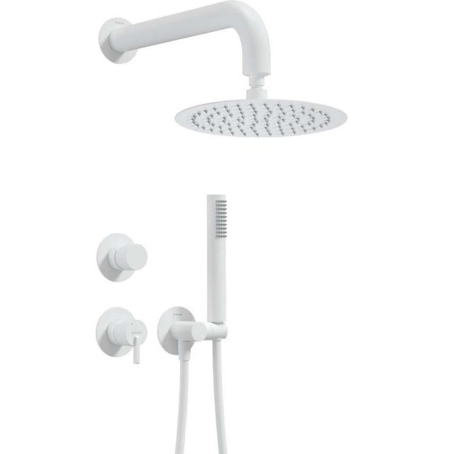 DEANTE Zestaw prysznicowy podtynkowy SILIA z głowicą prysznicową biał