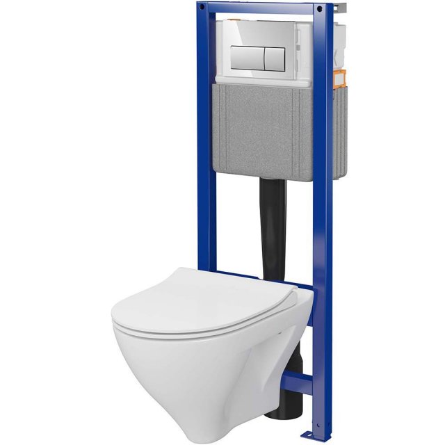 CERSANIT Zestaw podtynkowy SYSTEM 40 mech, miska MILLE z deską, przyc