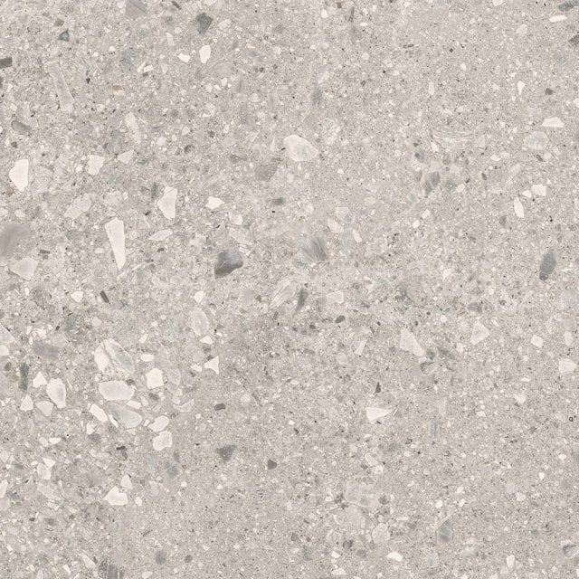 Gres szkliwiony CANDY TERRAZZO NUOVO light grey mat 119,8x119,8 gat.