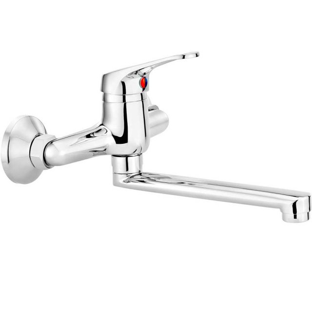 DEANTE Bateria umywalkowa ścienna VERO z obrotową wylewką chrom BOW_0