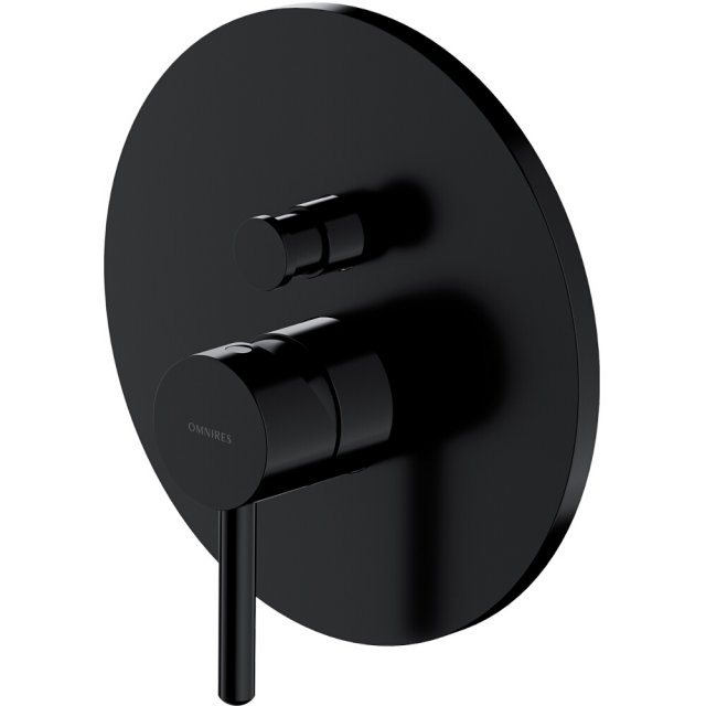 OMNIRES Bateria prysznicowo-wannowa Y podtynkowa czarna półmat Y1235B