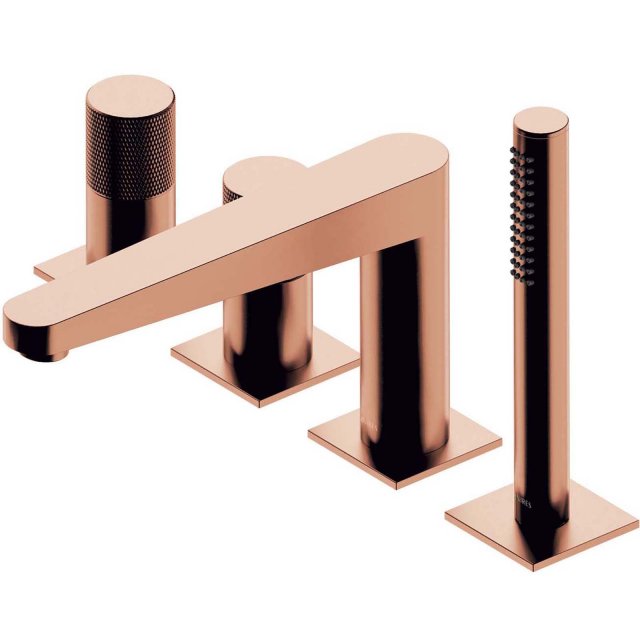 OMNIRES Bateria wannowa CONTOUR 4-otworowa miedź szczotkowana CT8032C