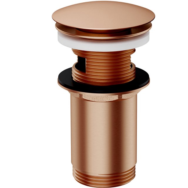 OMNIRES Korek KLIK-KLAK do umywalki z przelewem miedź szczotkowana A7