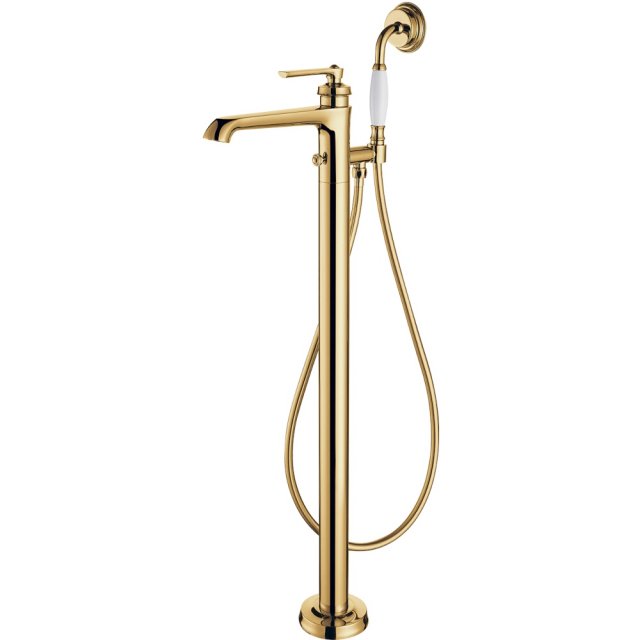 OMNIRES Bateria wannowa ARMANCE wolnostojąca złota połysk AM5233GL