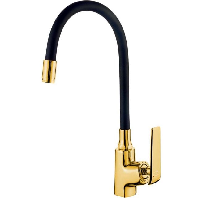 INVENA Bateria kuchenna stojąca LIGARIA z systemem Eco Start złoty/cz