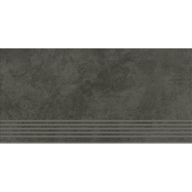 Gres szkliwiony stopnica ARES graphite mat rect 29,8x59,8 gat. I