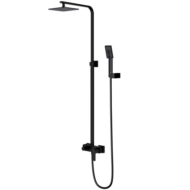 OMNIRES Kolumna prysznicowa BARETTI z baterią mieszaczową czarny mat