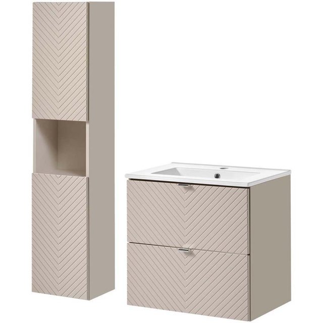 COMAD Zestaw mebli VIVA CASHMERE szafka z umywalką meblową DANCE 60 c