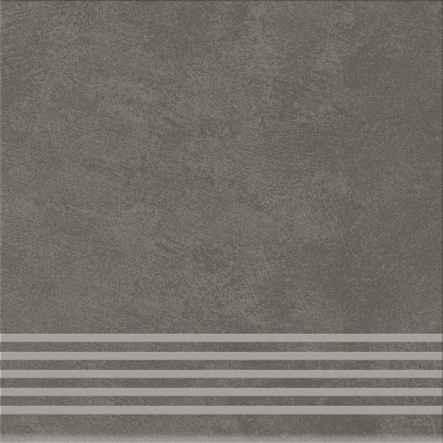 Gres szkliwiony stopnica ARES grey mat 29,8x29,8 gat. I