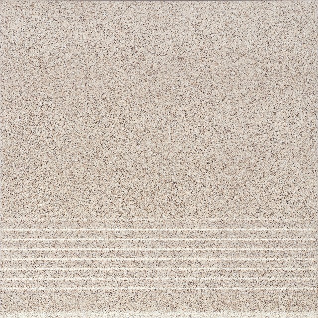 Gres szkliwiony stopnica MILTON beige mat 29,7x29,7 gat. II