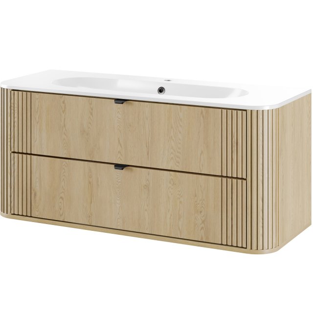 COMAD Szafka OVALIA CREMONA z umywalką meblową PURE 120 cm