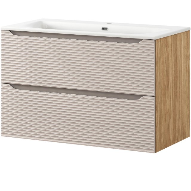 COMAD Szafka OCEAN BEIGE z umywalką meblową SKY 90 cm