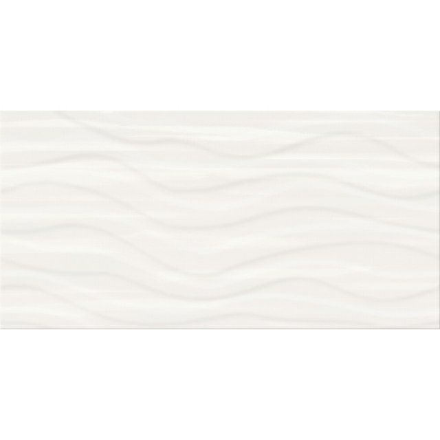 Płytka ścienna SOFT ROMANTIC white waves structure satin 29,8x59,8 ga