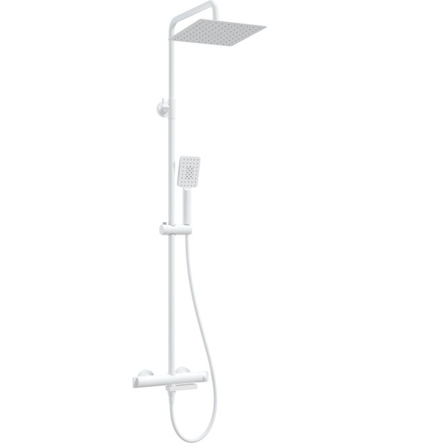 DEANTE Zestaw prysznicowy THERM bianco z baterią wannową termostatycz