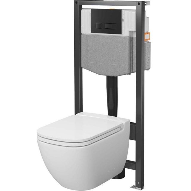 CERSANIT Zestaw podtynkowy COBE SYSTEM 50 mech, miska CASPIA, deska,