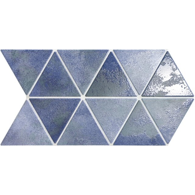Gres szkliwiony hiszpański Realonda Triangle craft navy 48,5x28 gat.
