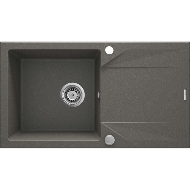 DEANTE Zlewozmywak granitowy EVORA 1-komorowy z ociekaczem antracyt m
