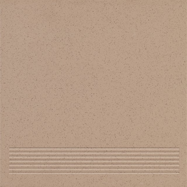Gres techniczny stopnica KRONOS dark beige mat 30x30 gat. I