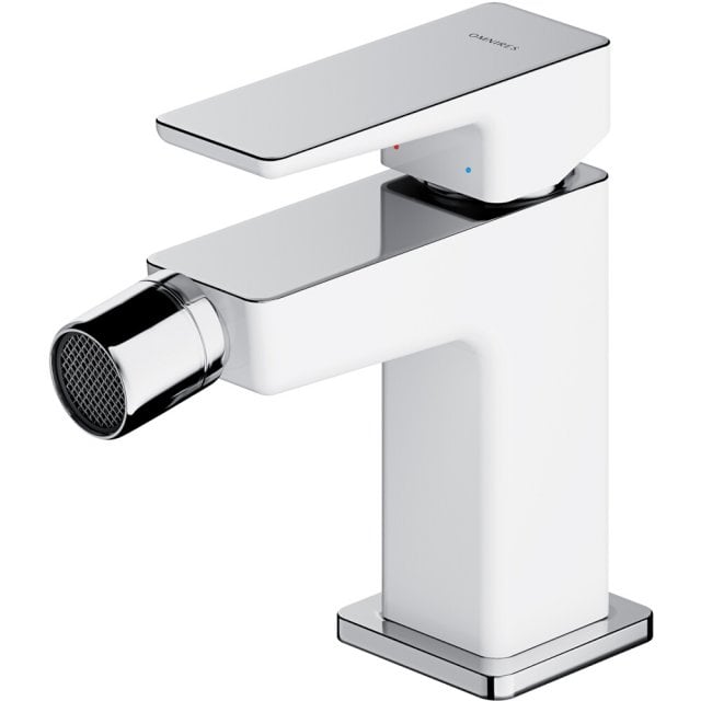 OMNIRES Bateria bidetowa PARMA stojąca chrom biały połysk PM7420CRB