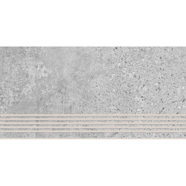 Gres szkliwiony stopnica MOONROW grey mat 29,8x59,8 gat. I Cersanit