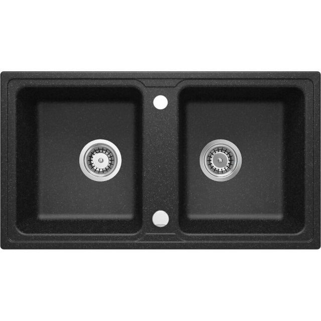 DEANTE Zlewozmywak granitowy ZORBA grafit 2-komorowy ZQZ_2203