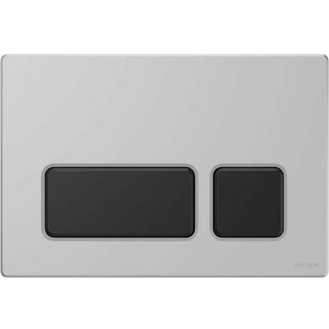 CERSANIT Przycisk spłukujący BLOCK chrom mat klawisze czarny mat K97-