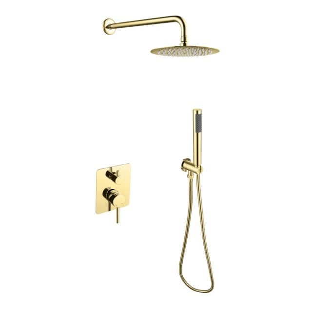 BESCO Zestaw prysznicowy DECCO / ILLUSION I złoty podtynkowy BP-DII-Z